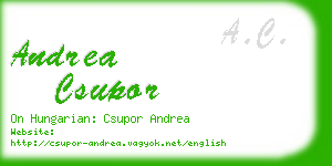 andrea csupor business card